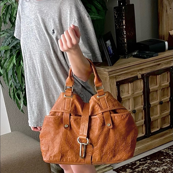 NEW - THEORY Leather Satchel/Hobo Handbag - Picture 3 of 12